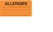 Wilmer Barkley Pre-Printed Label Allergy Alert Allergies Fluorescent Red 1-3/4 X 3-1/4 Inch - W-CA3