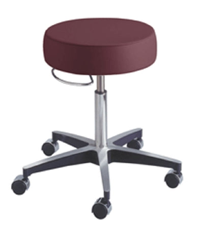 The Brewer Company Century Series Exam Stool Backless Pneumatic Height Adjustment Glides Azure Blue - 11001G-SR106
