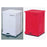 Detecto Scales Co Can Trash Baked Stl 8Gal Step-On Pedal Full-Width Hinge Lid Red Square Each - P-32R