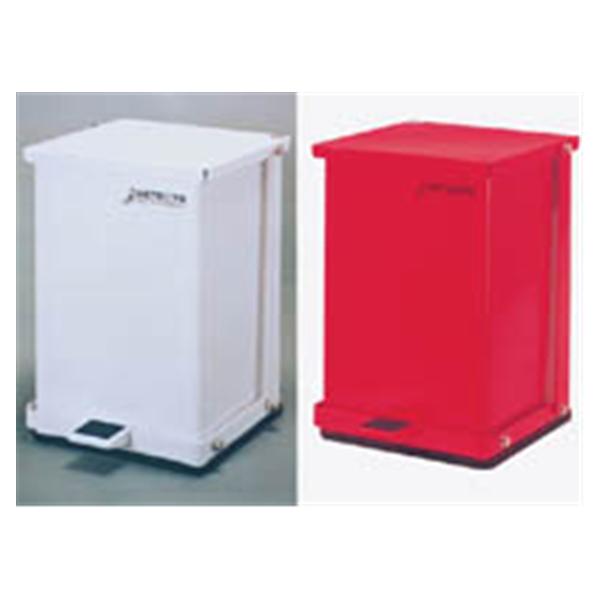 Detecto Scales Co Can Trash Baked Stl 8Gal Step-On Pedal Full-Width Hinge Lid White Square Each - P-32