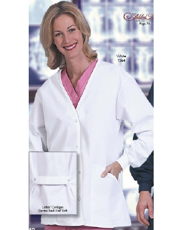 Fashion Seal Uniforms - Warm-Up Jacket White Medium Hip Length Reusable - 7364-M