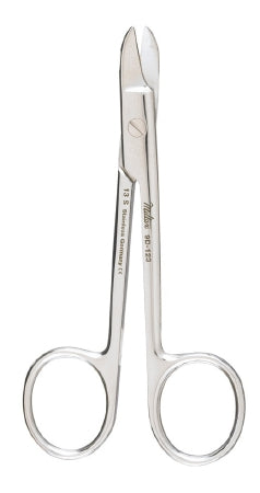 Miltex Miltex Wire Cutting Scissors 4-3/4 Inch Length OR Grade Stainless Steel (German) NonSterile Finger Ring Handle Curved Blade Blunt/Blunt - 9-122