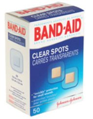 J & J Sales Band-Aid Adhesive Spot Bandage 7/8 X 7/8 Inch Plastic Round Clear Sterile - 38137004708