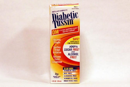 Health Care Products Diabetic Tussin DM Cold and Cough Relief 100 mg - 10 mg / 5 mL Strength Liquid 4 oz. - 61787006204
