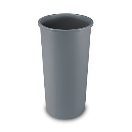 Rubbermaid Untouchable - Trash Can 22 gal. Round Gray LLDPE Open Top - FG354600GRAY