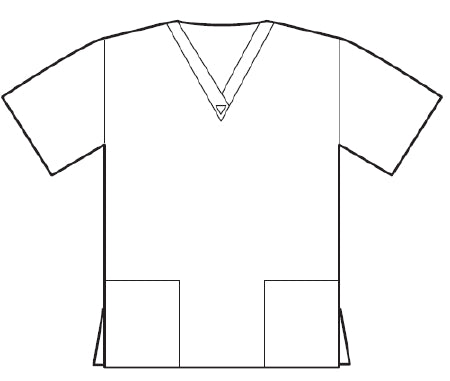 Fashion Seal Uniforms - Scrub Shirt Small Navy Blue 2 Pockets Short Set-In Sleeve Female - 7329-S