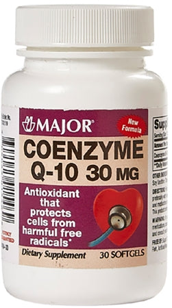 Major Pharmaceuticals Major Dietary Supplement Coenzyme Q-10 30 mg Strength Softgel 30 per Bottle - 904501546