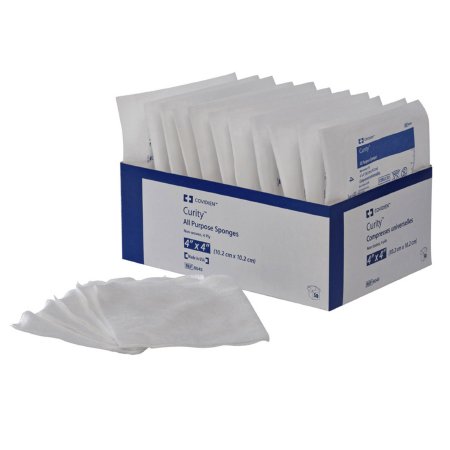 Curity - Nonwoven Sponge Polyester / Rayon 4-Ply 4 X 4 Inch Square Sterile - 8045