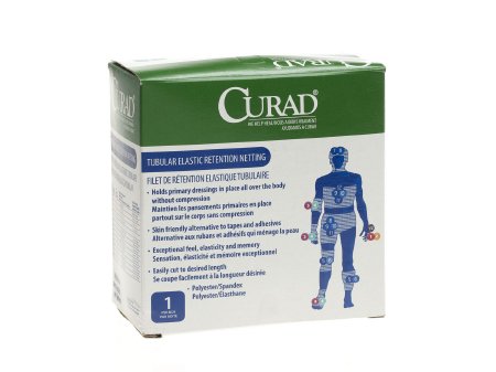 Curad - Elastic Net Retainer Dressing Tubular Rayon / Polyester Knit 31 Inch X 25 Yard Size 8 White Small Chest / Back / Perineum / Axilla / Shoulder / Large Head NonSterile - NONNET08