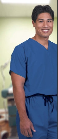 Fashion Seal Uniforms - Scrub Shirt X-Large Blueberry 1 Pocket Extra Long Cap Sleeve Unisex - 78710-XL