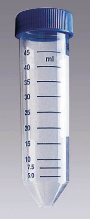 Fisher Scientific Falcon Centrifuge Tube Conical Bottom Plain 30 X 115 mm 50 mL Blue Screw Cap Polypropylene Tube - 1495949A