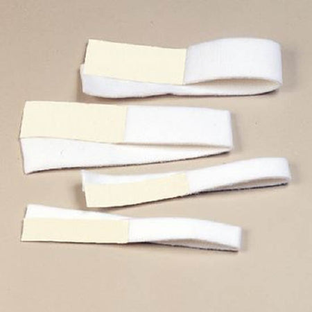 Patterson Medical Supply Hook and Loop Strap 2 X 18 Inch, White, Self-adhesive Back, Pack of 10 - 702002