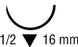Covidien Caprosyn Suture with Needle Absorbable Uncoated Undyed Suture Monofilament Polyester Size 5-0 18 Inch Suture 1-Needle 16 mm Length 1/2 Circle Reverse Cutting Needle - SC5642G