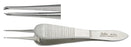 Miltex Miltex Suture Forceps Sauer 3-1/2 Inch OR Grade Stainless Steel (German) NonSterile NonLocking Wide Thumb Handle Curved 0.6 mm Wide Tips w/1 X 2 Teeth - 18-974