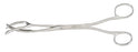 Miltex Vantage Sterilizer Forceps 8 Inch Floor Grade Stainless Steel NonSterile NonLocking Finger Ring Handle Curved 3 Prong - V93-10