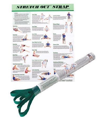 Stretch-Out - Stretch Assist Strap With Poster 6 Foot Length Green - 440PS