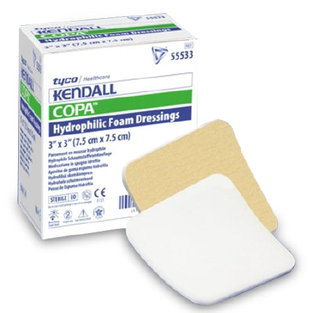 Cardinal Kendall Foam Dressing 3 X 3 Inch Square Non-Adhesive without Border Sterile - 55533