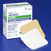 Kendall - Foam Dressing 6 X 6 Inch Square Non-Adhesive without Border Sterile - 55566