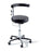 Midmark Ritter 279 Classic Series Surgeon Stool Backrest Pneumatic Height Adjustment / Hand Operated 5 Casters Shadow Gray - 279-001-232