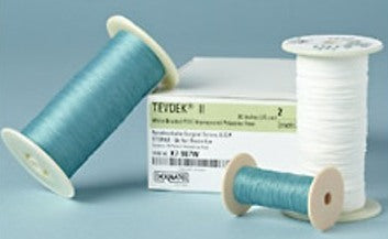 Teleflex Medical Deknatel Tevdek Suture without Needle Braided Polyester Nonabsorbable Coated Size 1 18 Inch Suture - 7-946