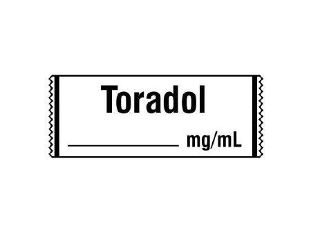 Shamrock - Drug Label Anesthesia Label Toradol_mg/mL White 1/2 X 1 Inch - SA-3223
