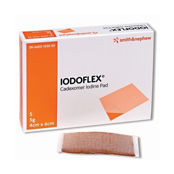 Smith & Nephew Iodoflex Pad Impregnated Dressing 1-1/2 X 2- 3/8 Inch Gauze Cadexomer Iodine Sterile - 6602133005