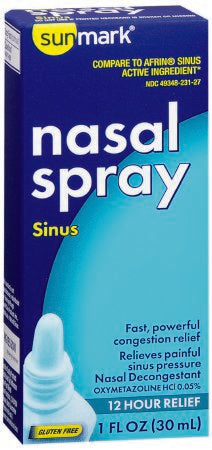 McKesson sunmark Sinus Relief 0.05% Strength Nasal Spray 1 oz. - 49348023127