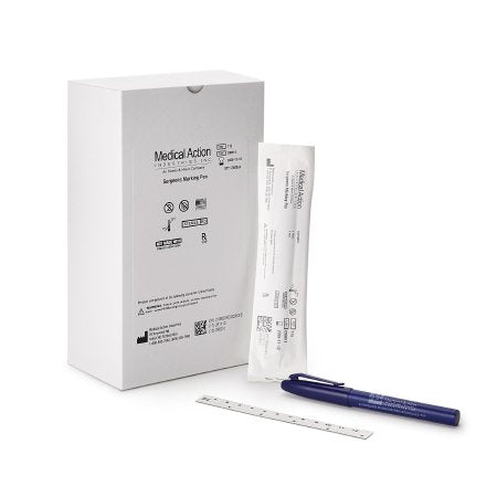 Medical Action Industries - Surgical Skin Marker Gentian Violet Standard Tip With Coated Ruler Sterile - 115