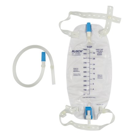 Easy Tap - Urinary Leg Bag Anti-Reflux Valve Sterile Fluid Path 950 mL Vinyl - 453932