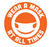 BeSafe Messaging Facilities Floor Decals - Orange & White, 12" x 12", Pack of 6