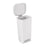 Brewer Company Can Trash Plastic 13Gal Step-On Pedal Overlapping Lid White Rectangle Each - 25266