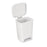 Brewer Company Can Trash Plastic 8Gal Step-On Pedal Overlapping Lid White Rectangle Each - 25269