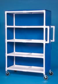 Standard Line - Linen Cart with Cover 4 Shelves PVC 3 Inch Twin Casters - VL LC244