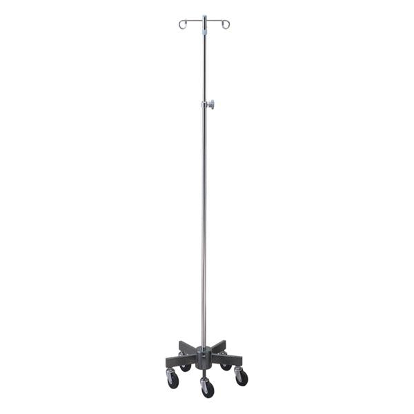 Brewer Company Stand Infusion Pump 2 Hook 17.5" Base 54-96.5" Height Adjustment Ea - 43416