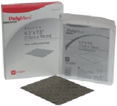 Ferris Manufacturing PolyMem Silver Foam Dressing with Silver 6-1/2 X 7-1/2 Inch Rectangle Sterile - 1077