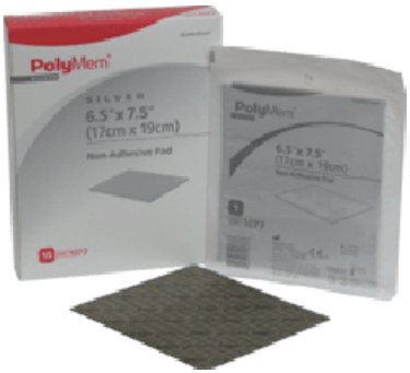 PolyMem Silver - Silver Foam Dressing 6-1/2 X 7-1/2 Inch Square Sterile - 1077