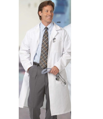 Fashion Seal Uniforms Lab Coat White Size 42 / X-Long Long Sleeves Knee Length - 6480-SZ42