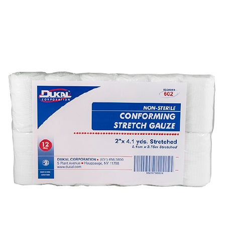 Dukal Dukal Conforming Bandage Polyester / Rayon 1-Ply 2 Inch X 4-1/10 Yard Roll Shape NonSterile - 602PB-96