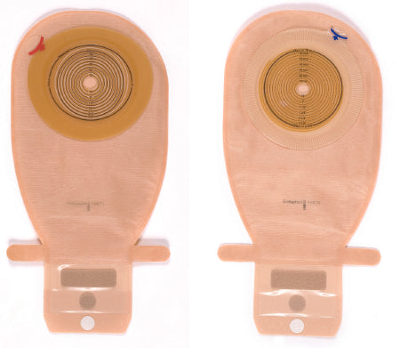 Coloplast Assura EasiClose Ostomy Pouch One-Piece System 11 Inch Length 30 mm Stoma Drainable Flat, Pre-Cut - 15875