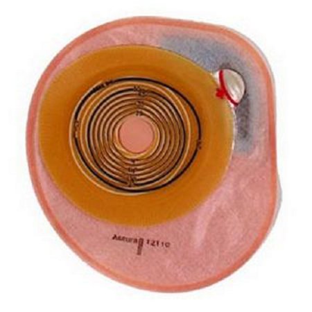 Assura - Ostomy Pouch One-Piece System 5 Inch Length, Mini 13/16 to 2-1/8 Inch Stoma Closed End Flat, Trim to Fit - 12110