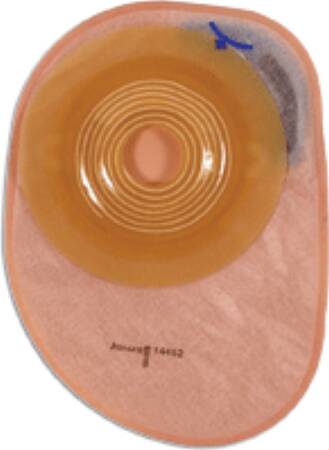Assura - Ostomy Pouch One-Piece System 7 Inch Length 1 Inch Stoma Closed End Convex Light, Pre-Cut - 14452
