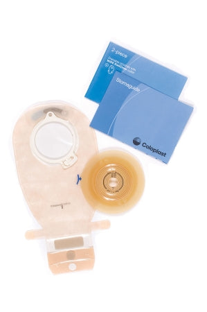 Coloplast Assura Urostomy Pouch Two-Piece System 5/8 to 1-11/16 Inch Stoma Drainable Convex Light, Trim to Fit - 11001