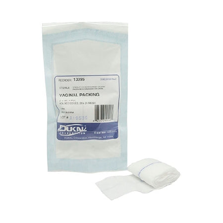 Dukal Vaginal Packing Cotton Non-impregnated 2 X 36 Inch 1 Count Sterile - 1339S