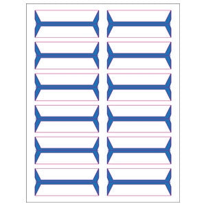 Tabbies Blank Label Tape Multipurpose Label Without Legend Azure Blue 3/4 X 3-1/2 Inch - 49401