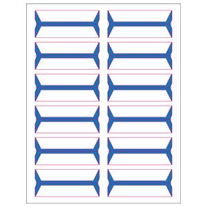 Tabbies - Blank Label Tape Multipurpose Label Azure Blue 3/4 X 3-1/2 Inch - 49401