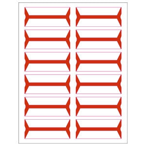 Tabbies - Blank Label Tape Multipurpose Label Orange 3/4 X 3-1/2 Inch - 49404