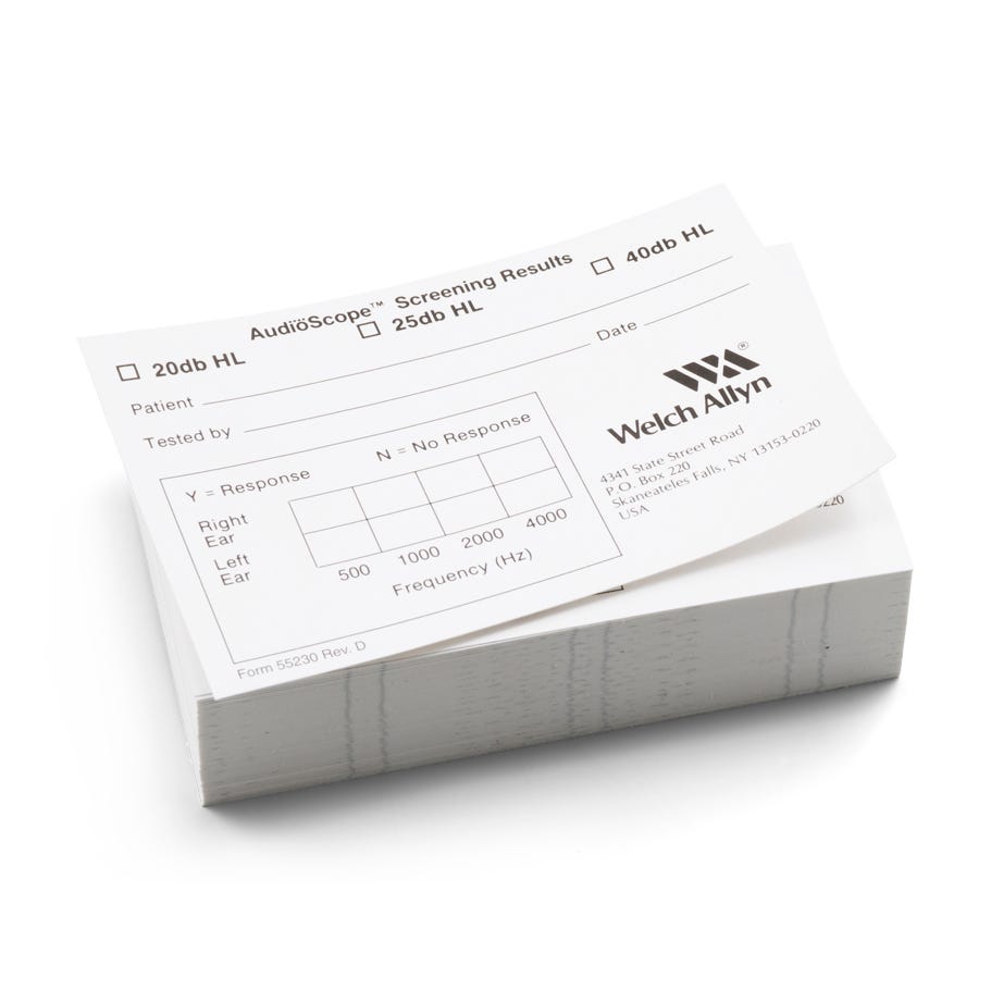 Welch Allyn  Recording Form- Box Of 1000 - 55230