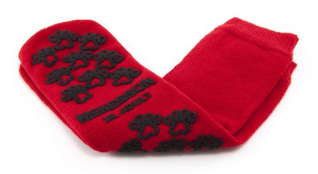 McKesson McKesson Terries Slipper Socks Adult X-Large Red Above the Ankle - 40-3811