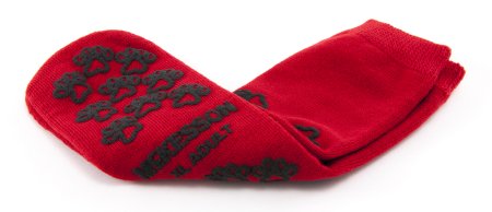 McKesson McKesson Terries Slipper Socks Adult X-Large Red Above the Ankle - 40-3811