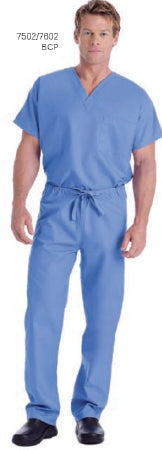 Landau Uniforms - Scrub Shirt Small Galaxy Blue 2 Pockets Short Sleeve Unisex - 7502BGP